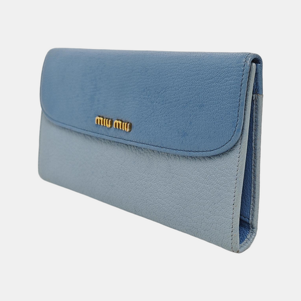Calfskin Wallet Blue