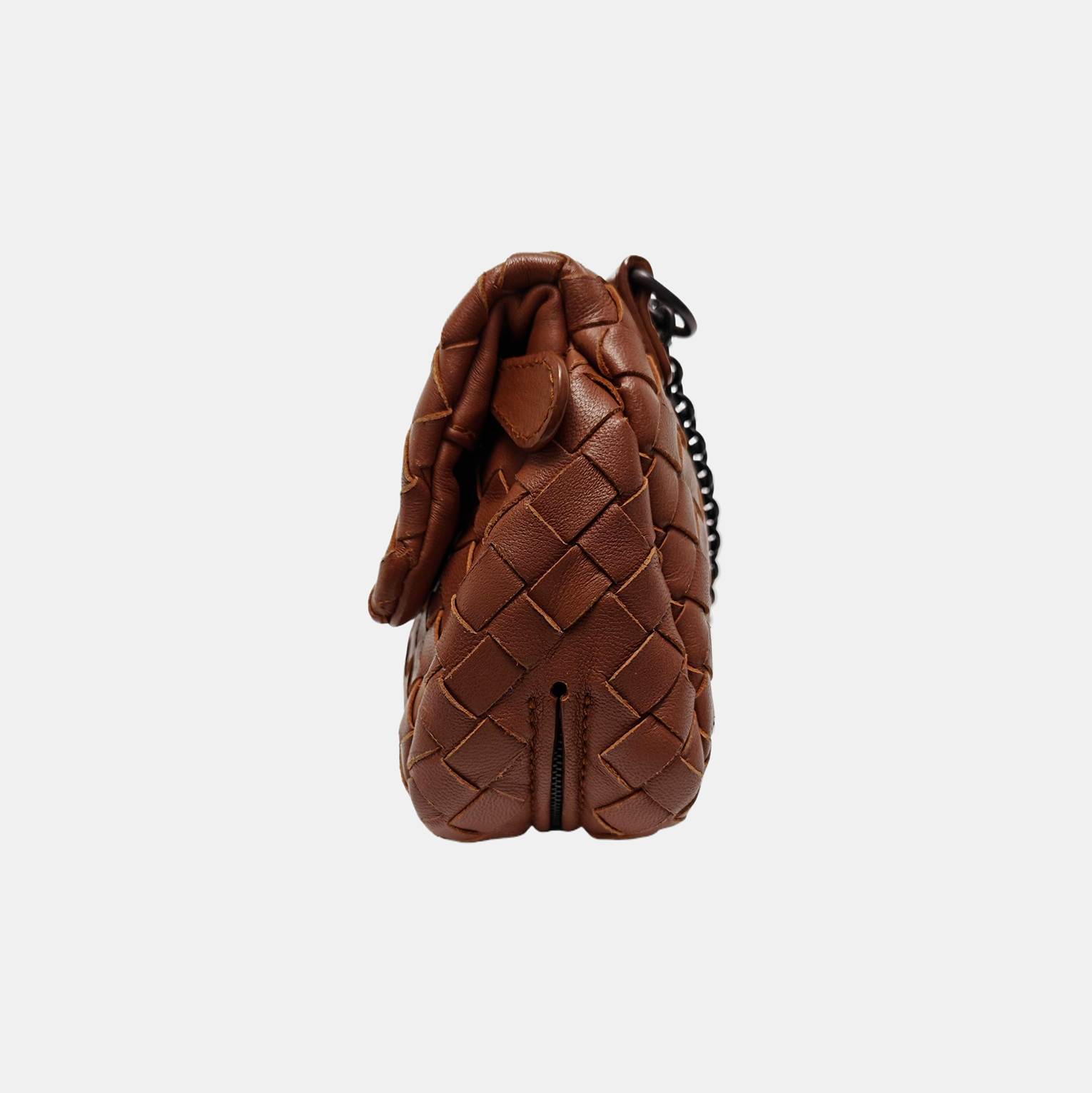 Lambskin Shoulder Bag Brown