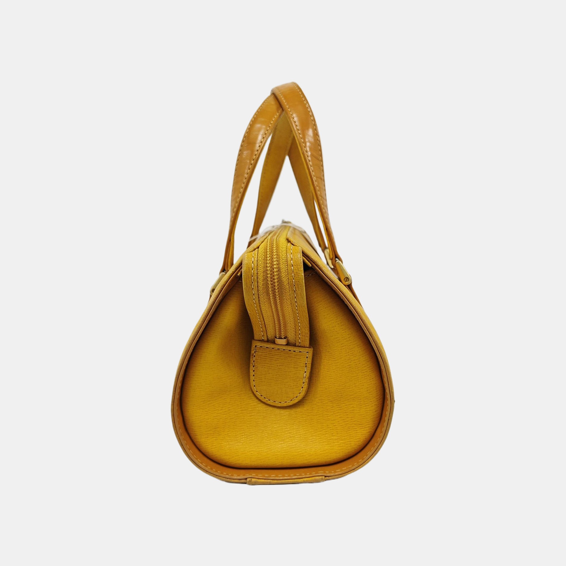 Calfskin Top Handle Bag Yellow