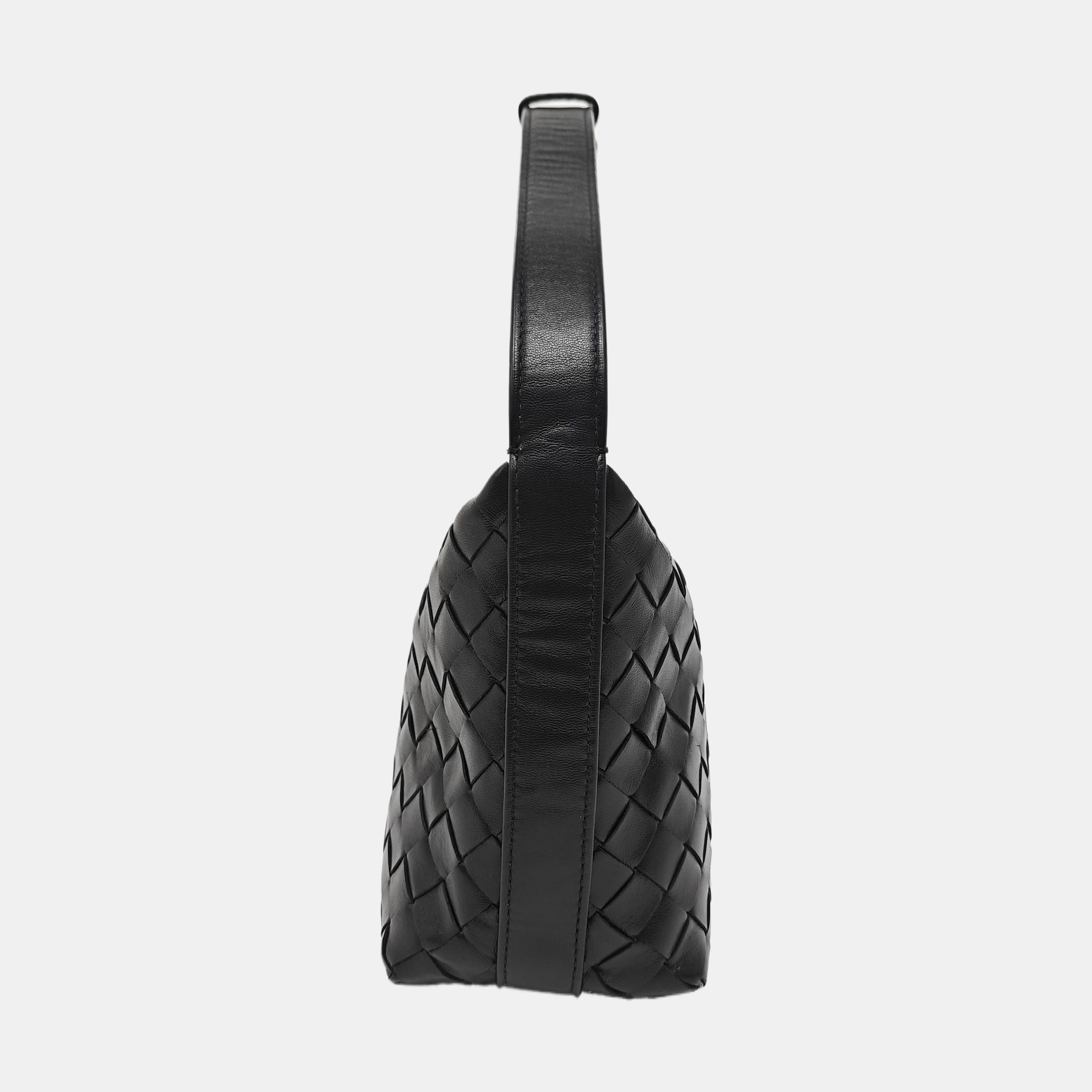 Lambskin Top Handle Bag Black