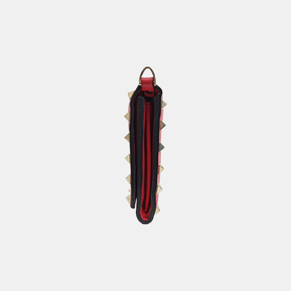 Rockstud Calfskin Red