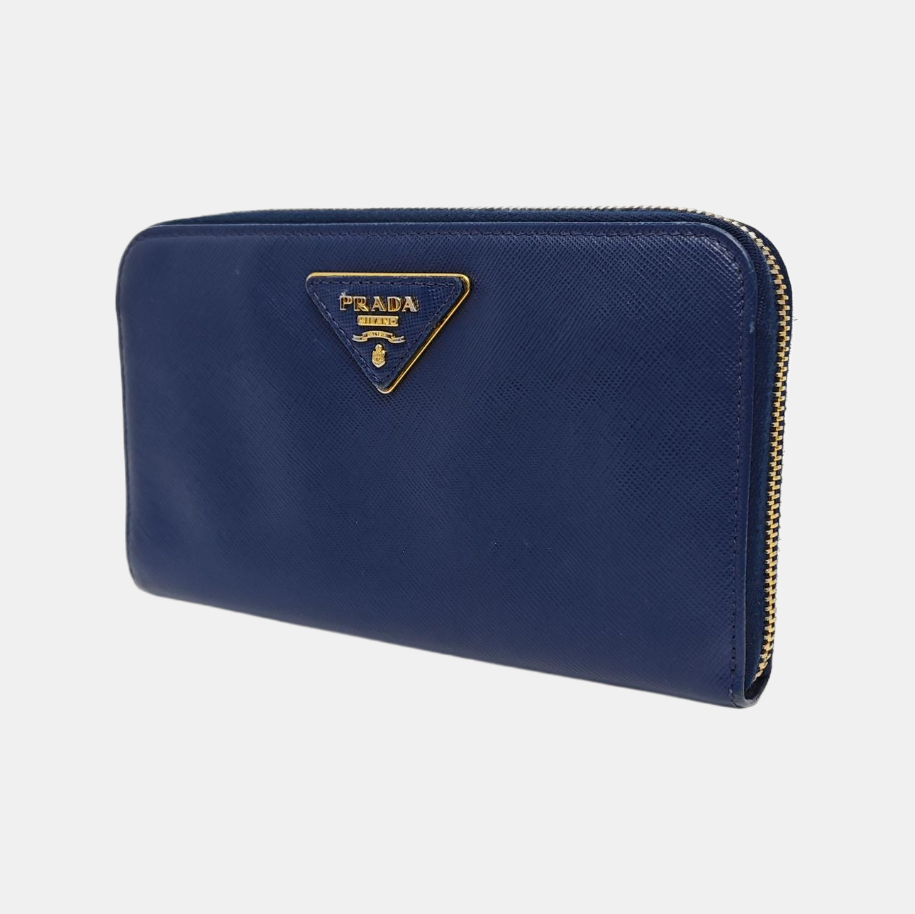 Zippy Wallet Saffiano Calfskin Blue Wallet