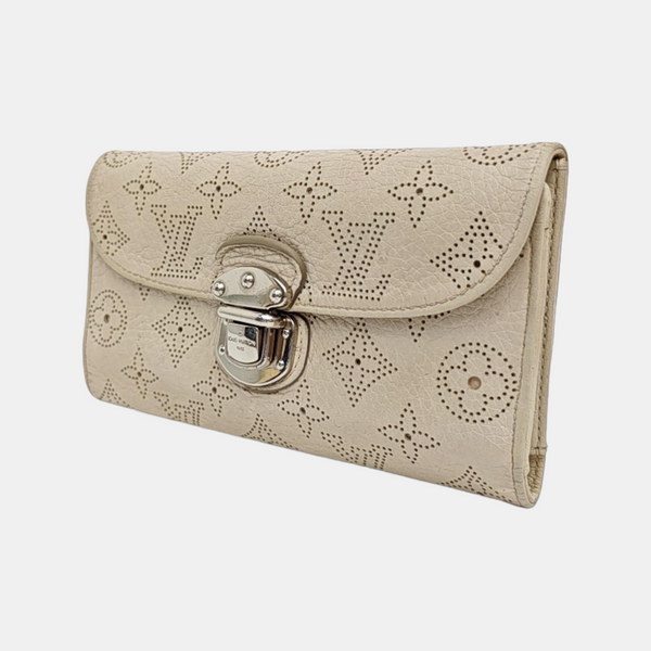 AMELIA Monogram Calfskin Beige Wallet