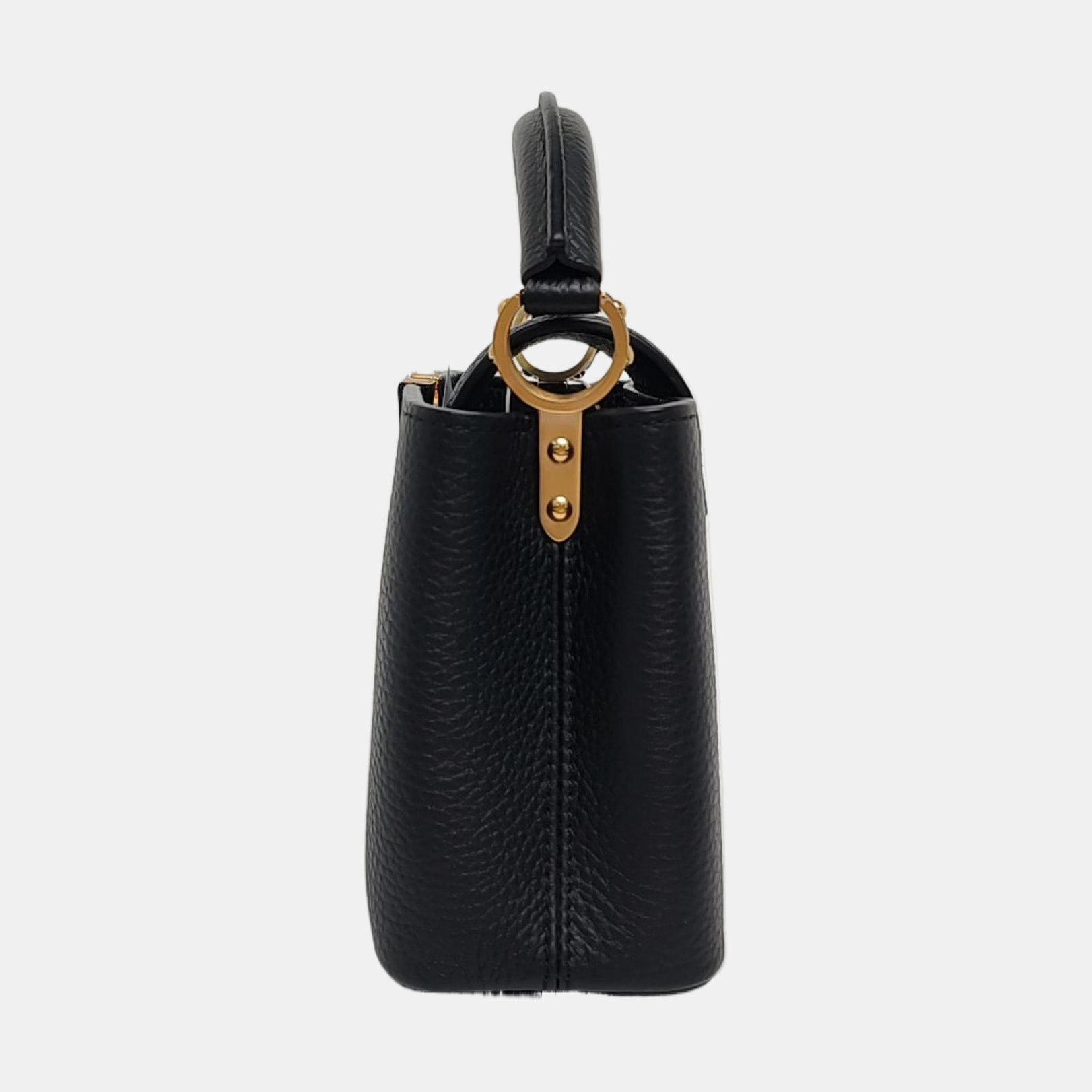 Authenticated pre-owned  CAPUCINES Mini Calfskin Black - Shoulder Bag at Looply