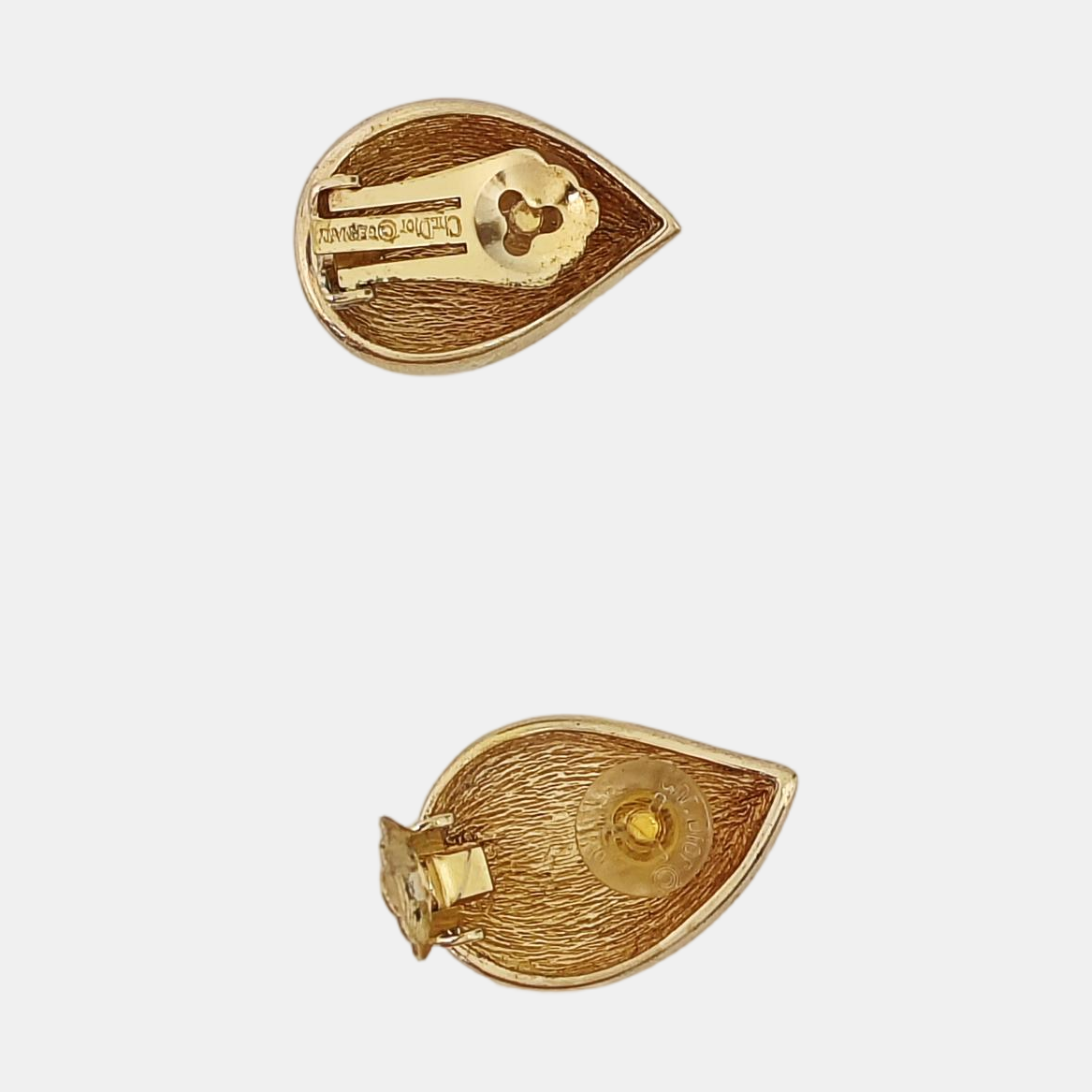 Metal Gold Clip On Earrings