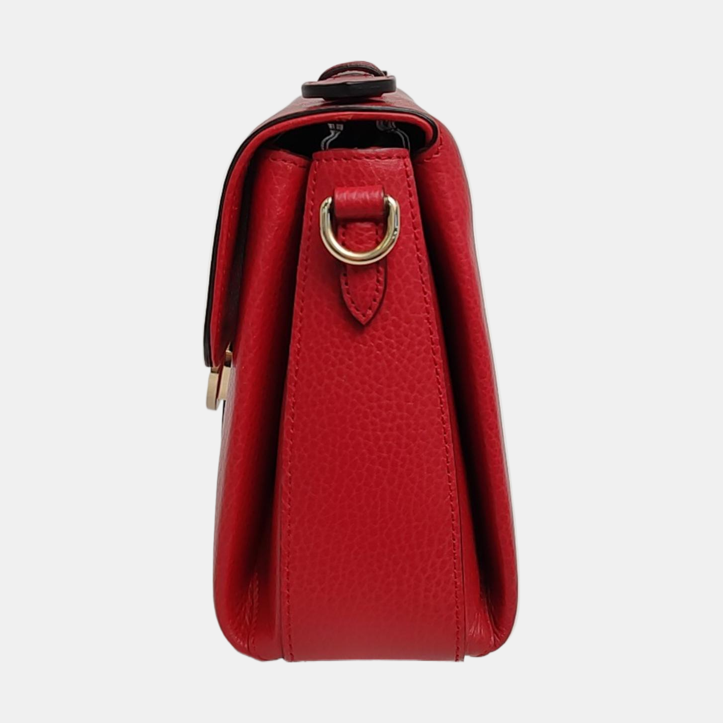 Interlocking G Large Calfskin Red