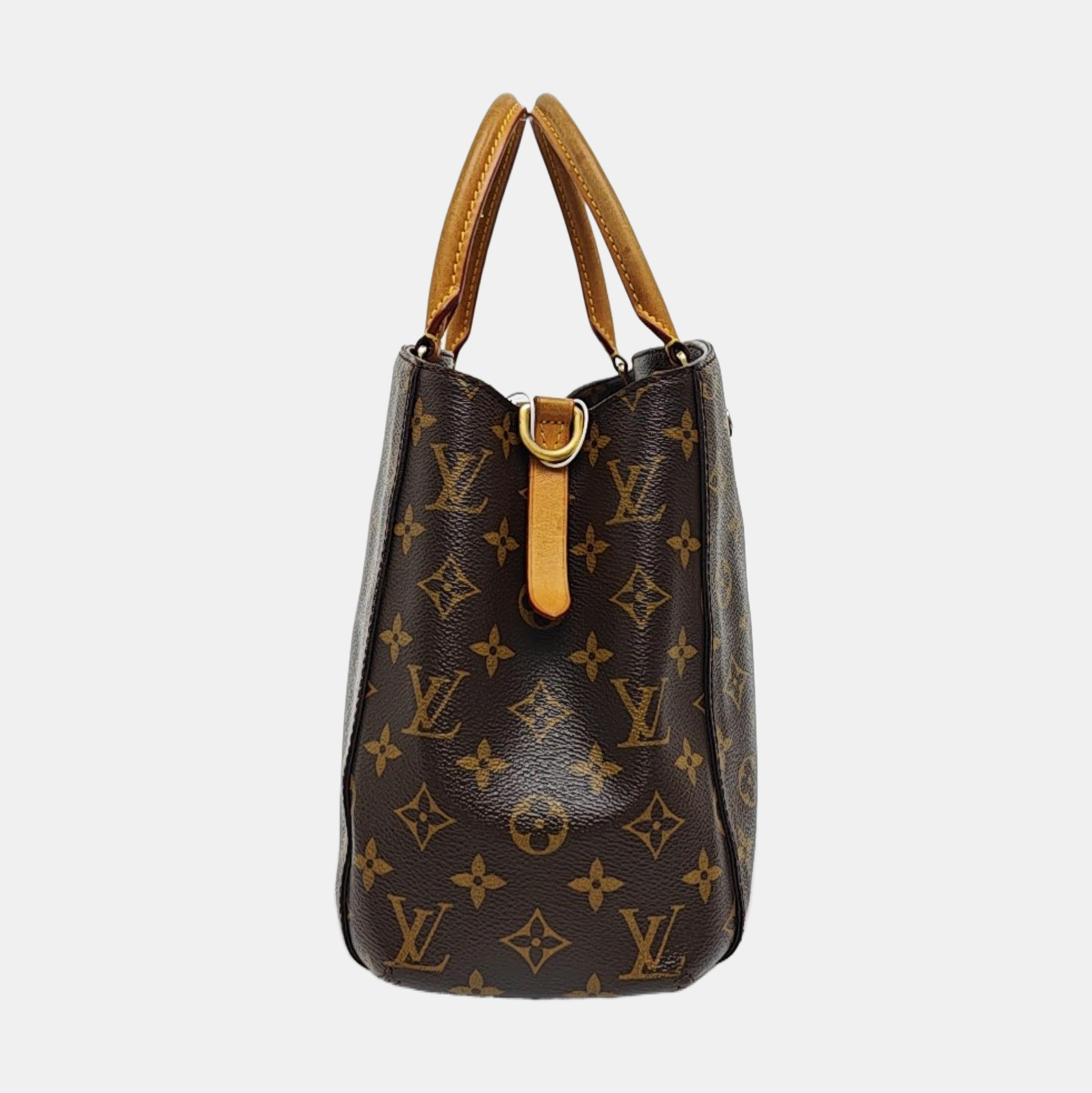 MONTAIGNE GM Monogram Coated Canvas Brown