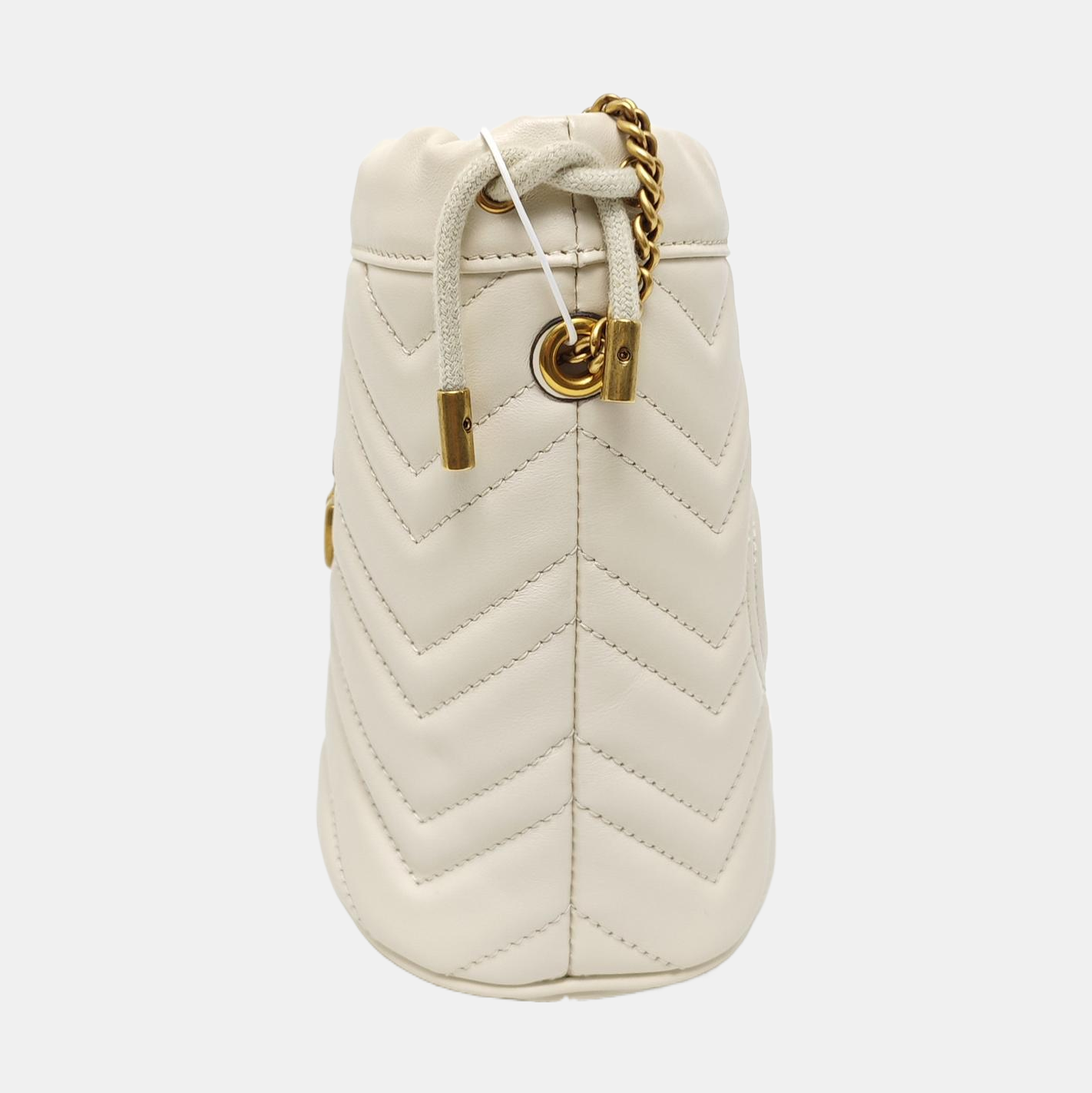 GG Marmont Mini Quilted Calfskin White