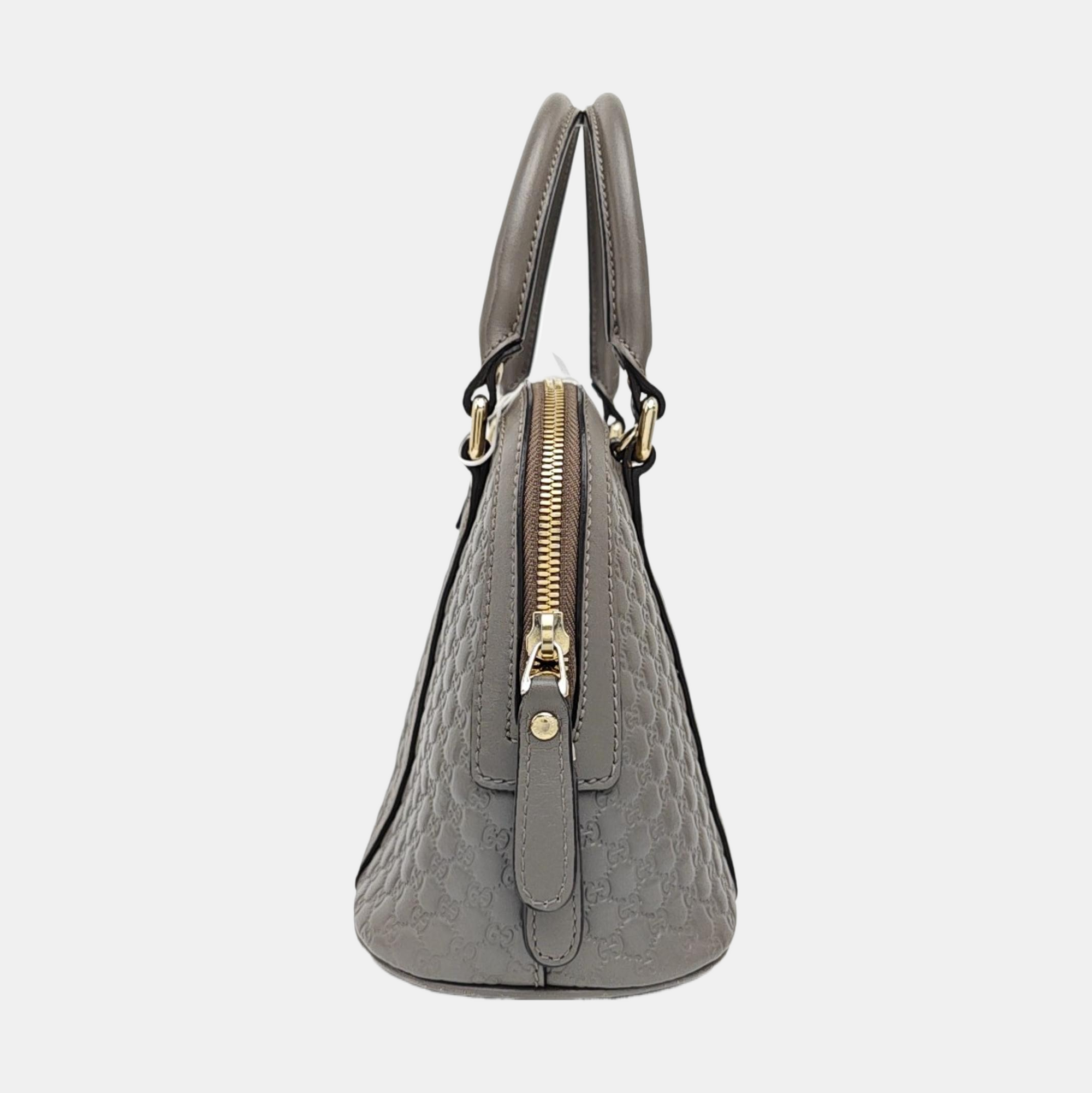 Microguccissima Monogram Calfskin Gray