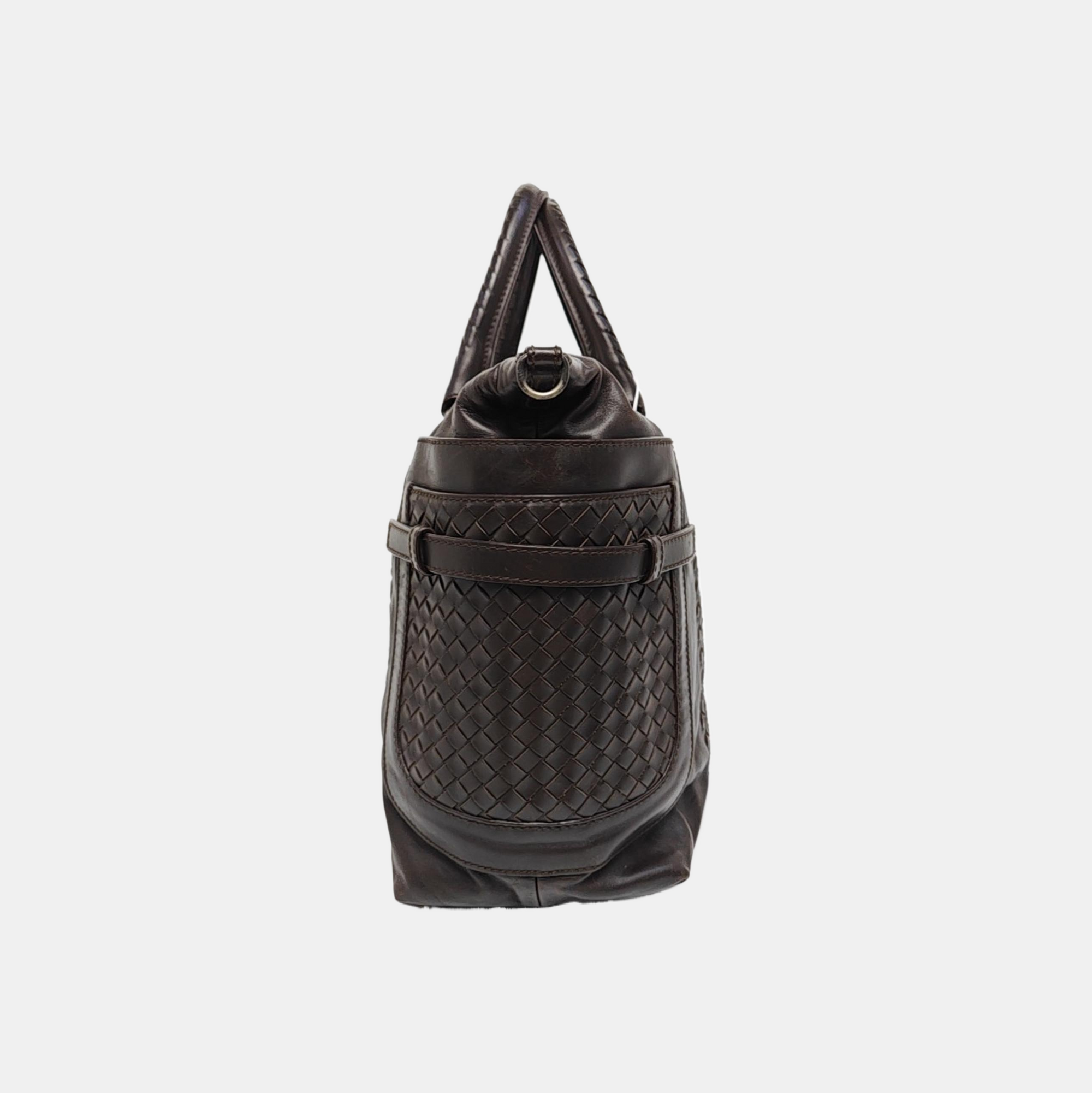 Calfskin Shoulder Bag Brown