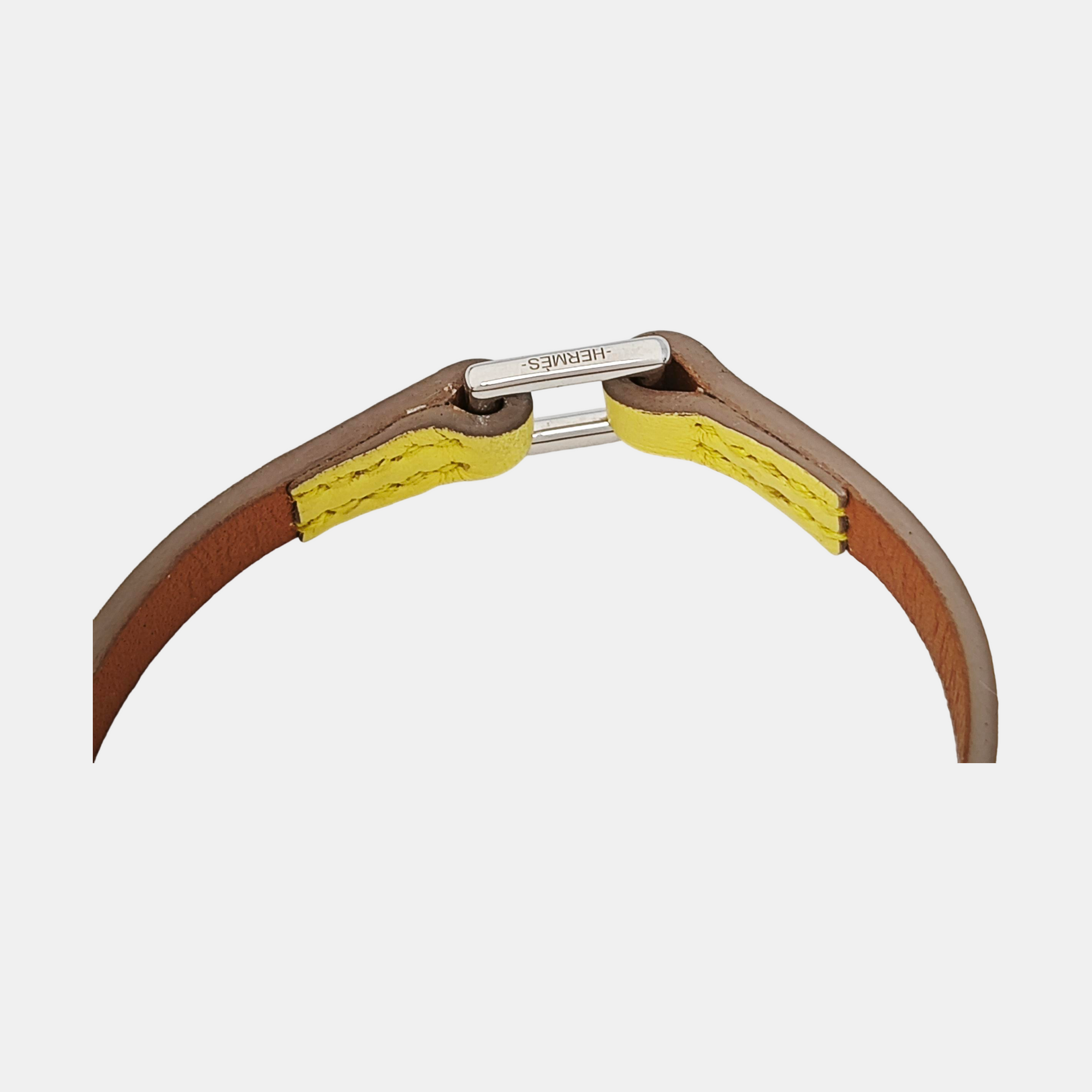 Micro Kelly Leather Yellow Bracelet