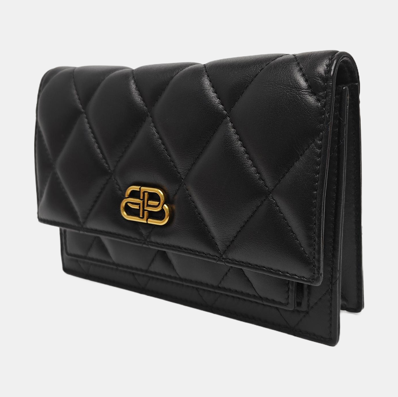 Sharp Quilted Calfskin Black