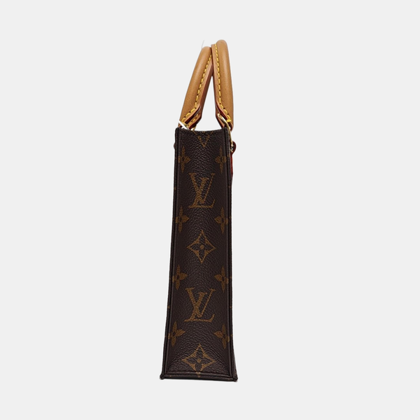 SAC PLAT Mini Monogram Coated Canvas Brown