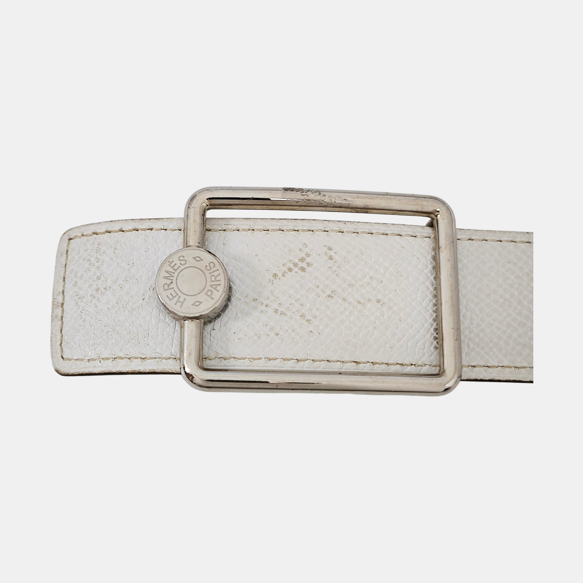 Leather Belt White