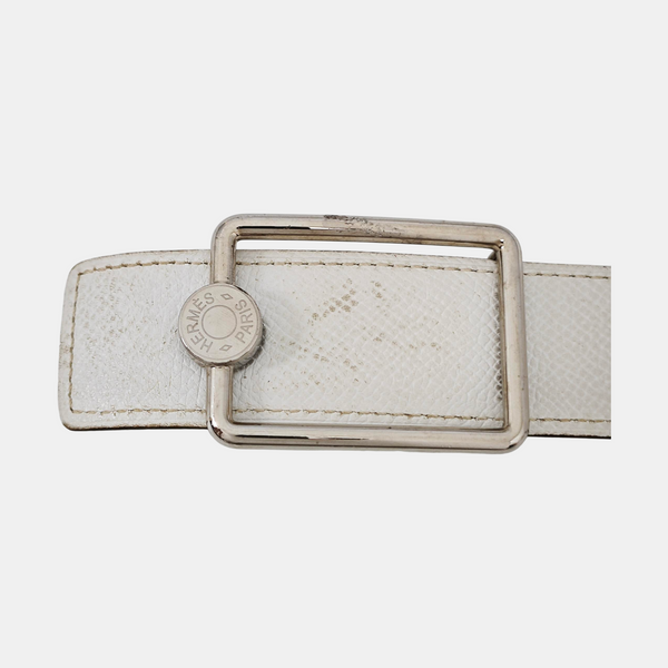 Leather Belt White