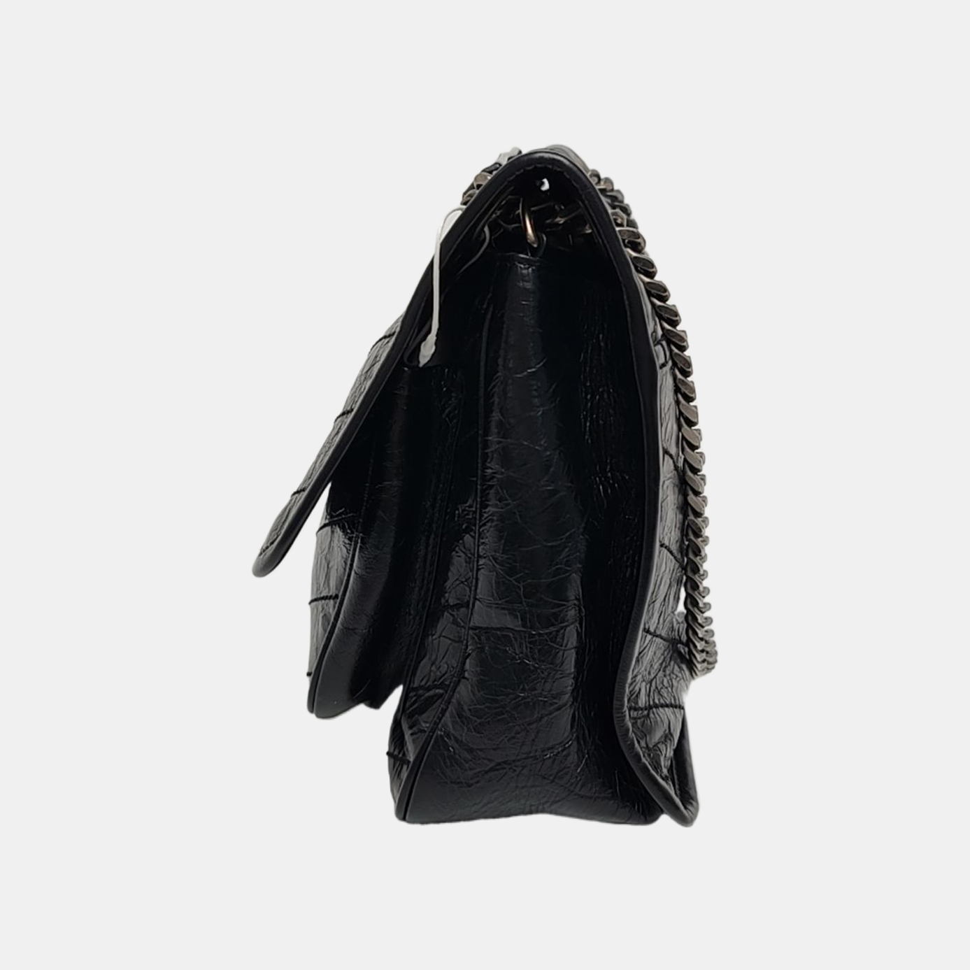 NIKI Medium Chevron Calfskin Black