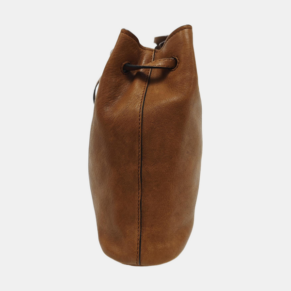 Lambskin Shoulder Bag Brown