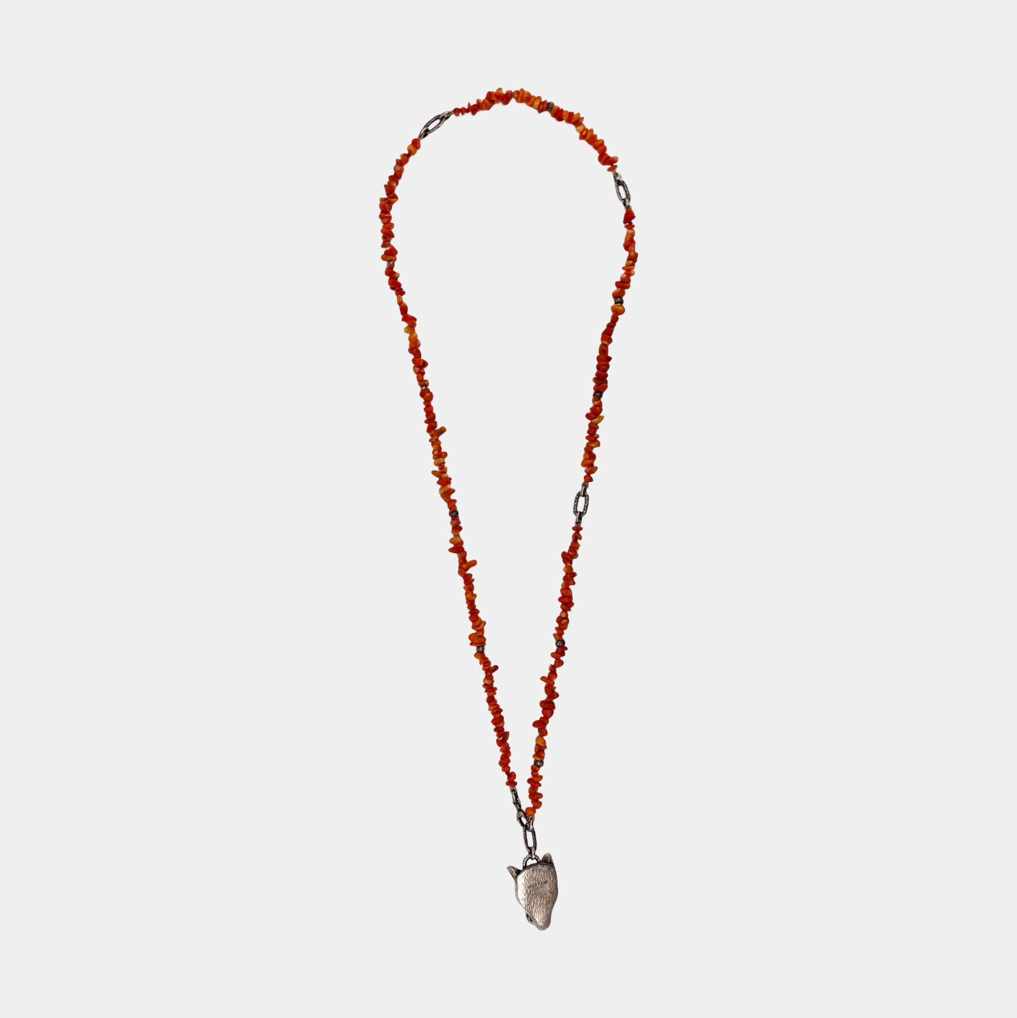 925 Sterling Silver Orange Necklace