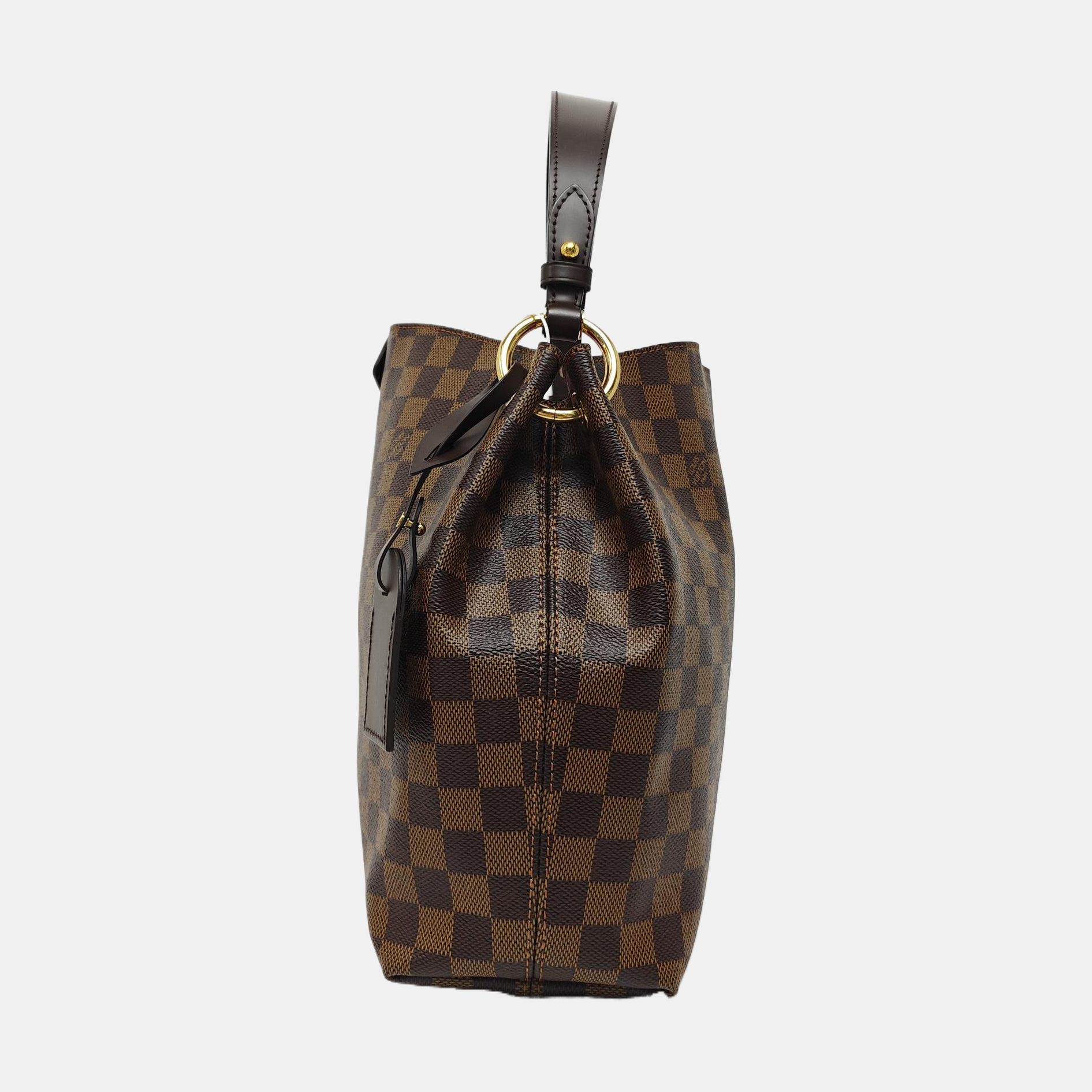 GRACEFUL PM Damier Ebene Coated Canvas Brown