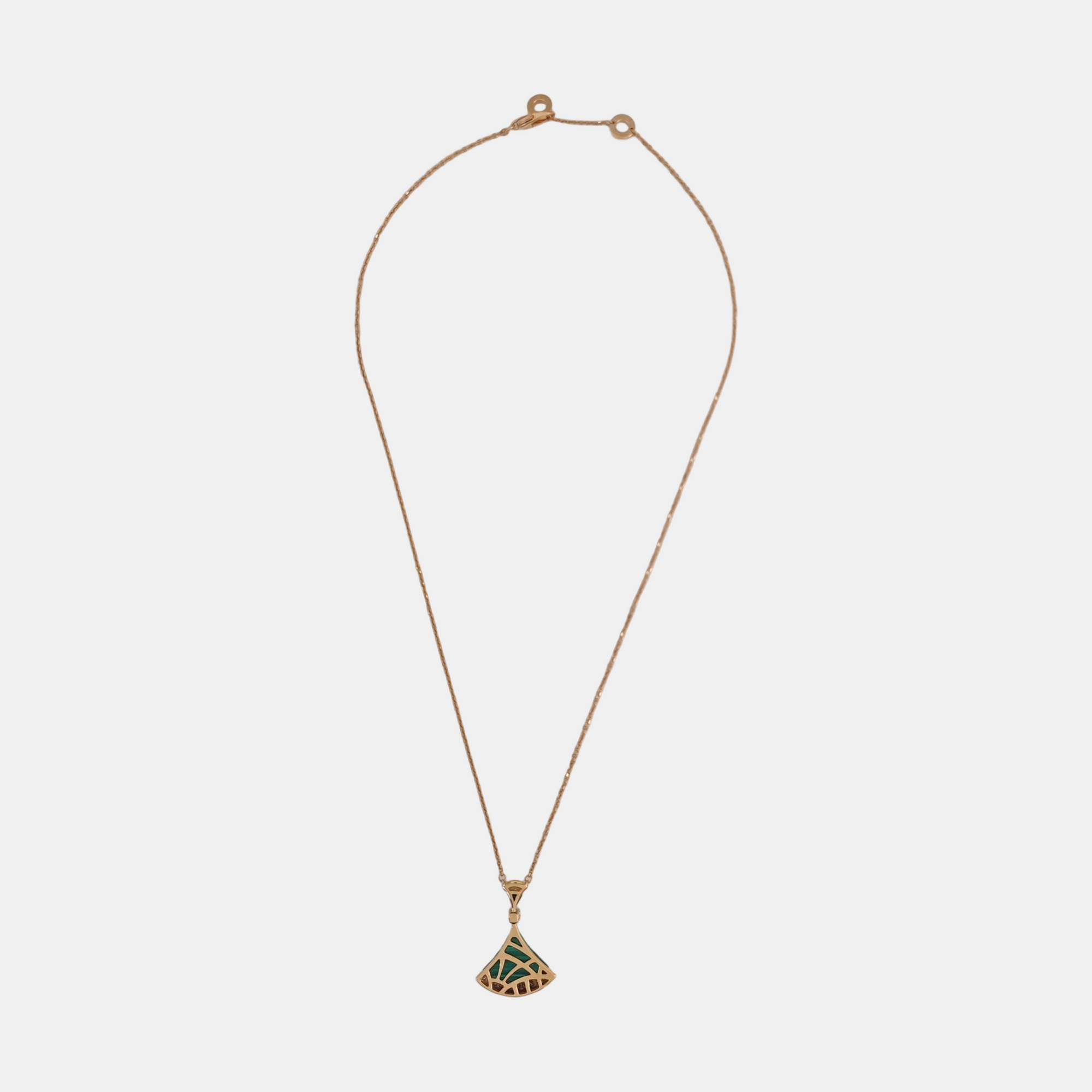DIVAS' DREAM 18k Rose Gold Green Necklace