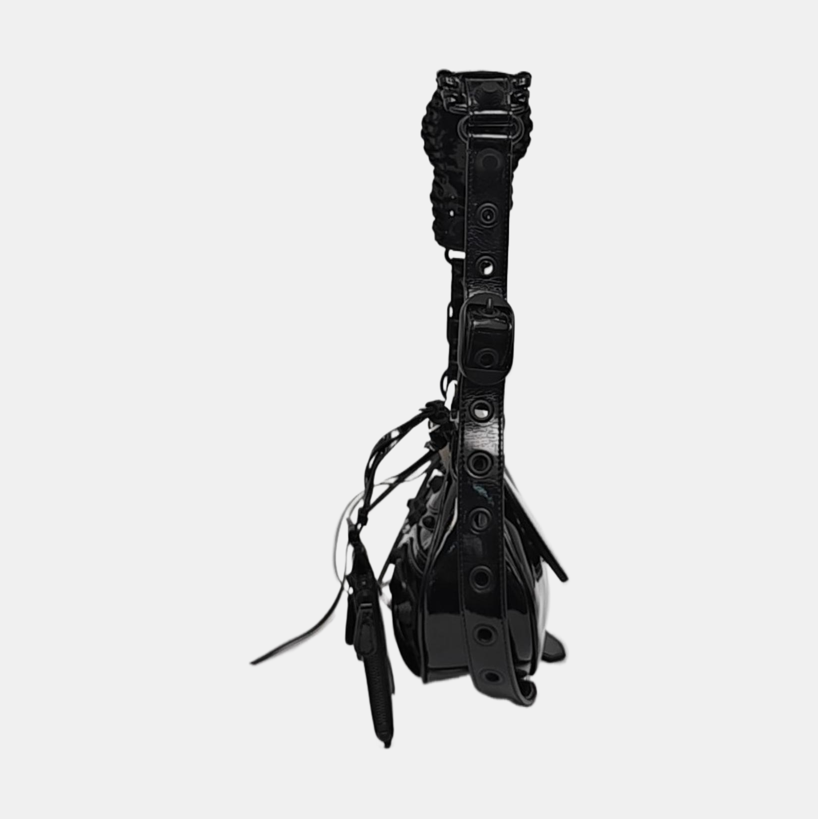 Le Cagole Mini Patent Leather Black
