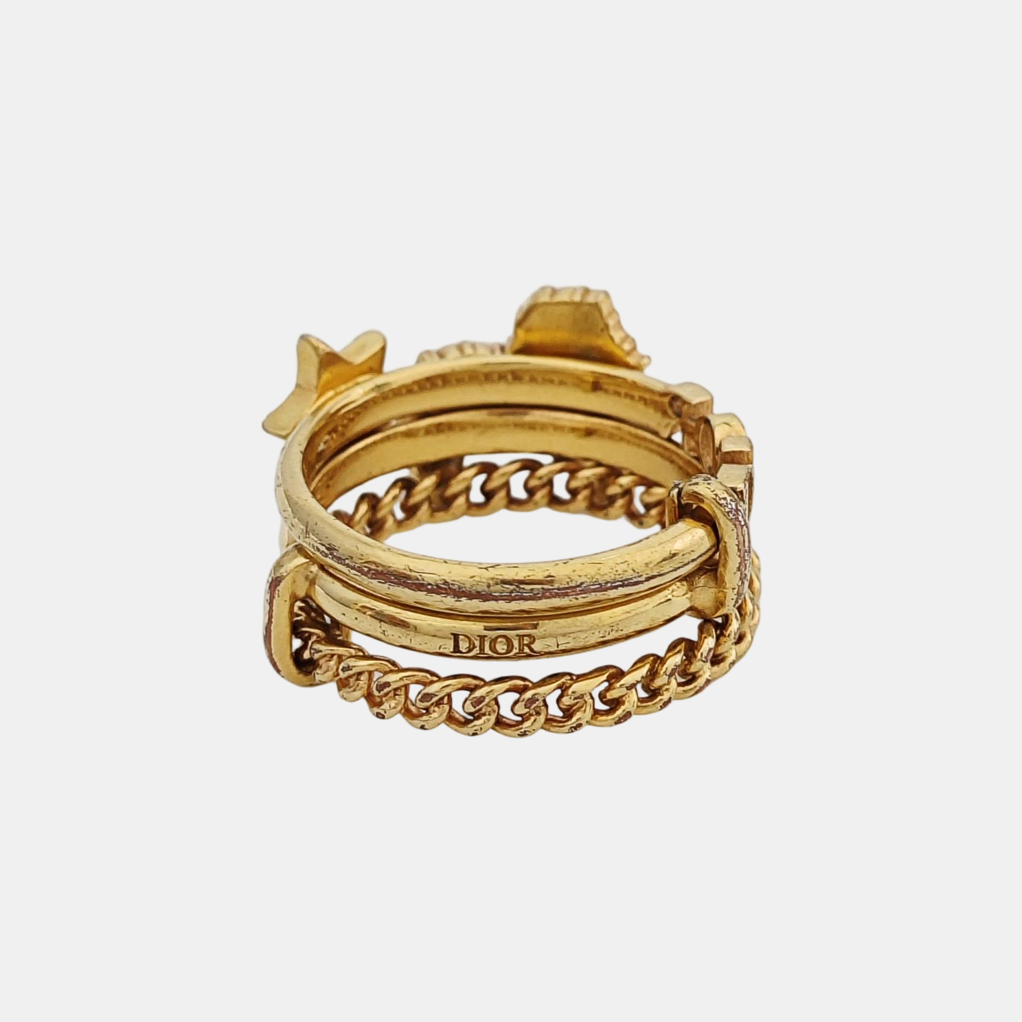 Diorable Metal Gold Ring EU 54