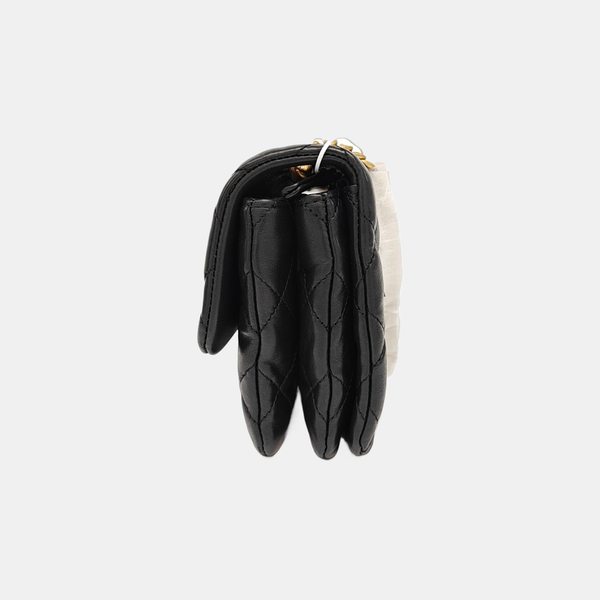 Quilted Lambskin Shoulder Bag Small Black