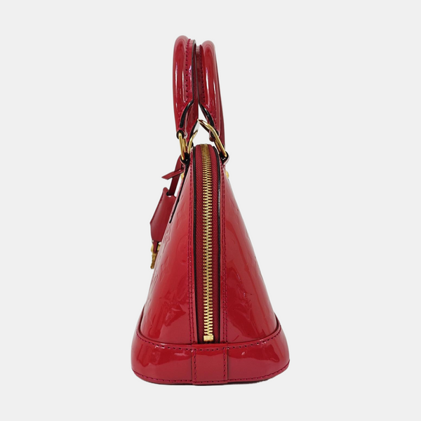 ALMA BB Monogram Patent Leather Red