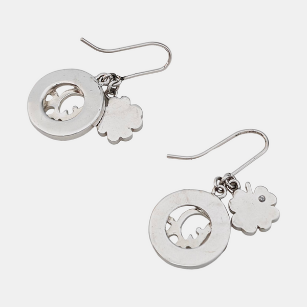 Dior Oblique Metal Silver Stud Earrings