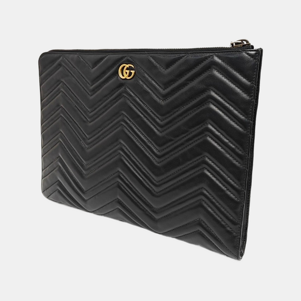 GG Marmont Large Quilted Leather Black