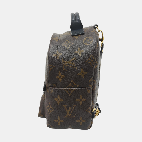 PALM SPRINGS Mini Monogram Coated Canvas Brown