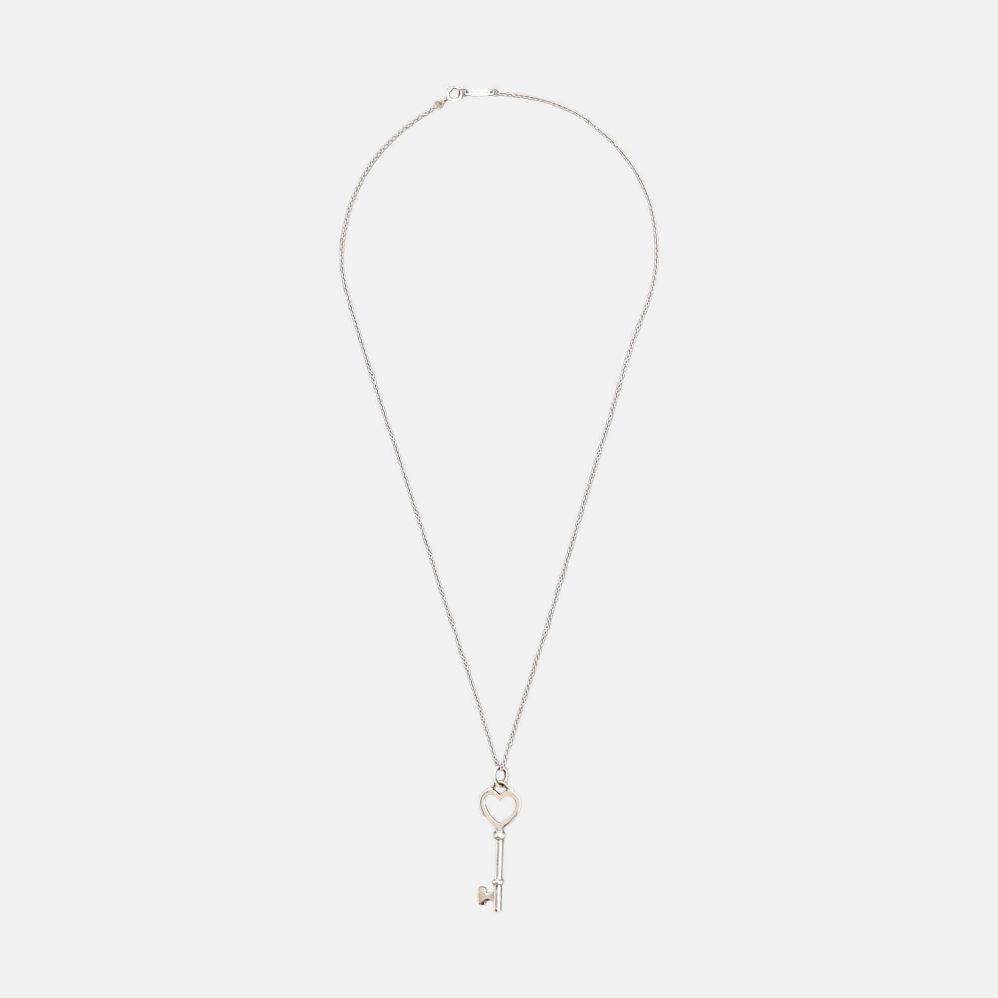 Tiffany Keys 18k White Gold Silver Necklace