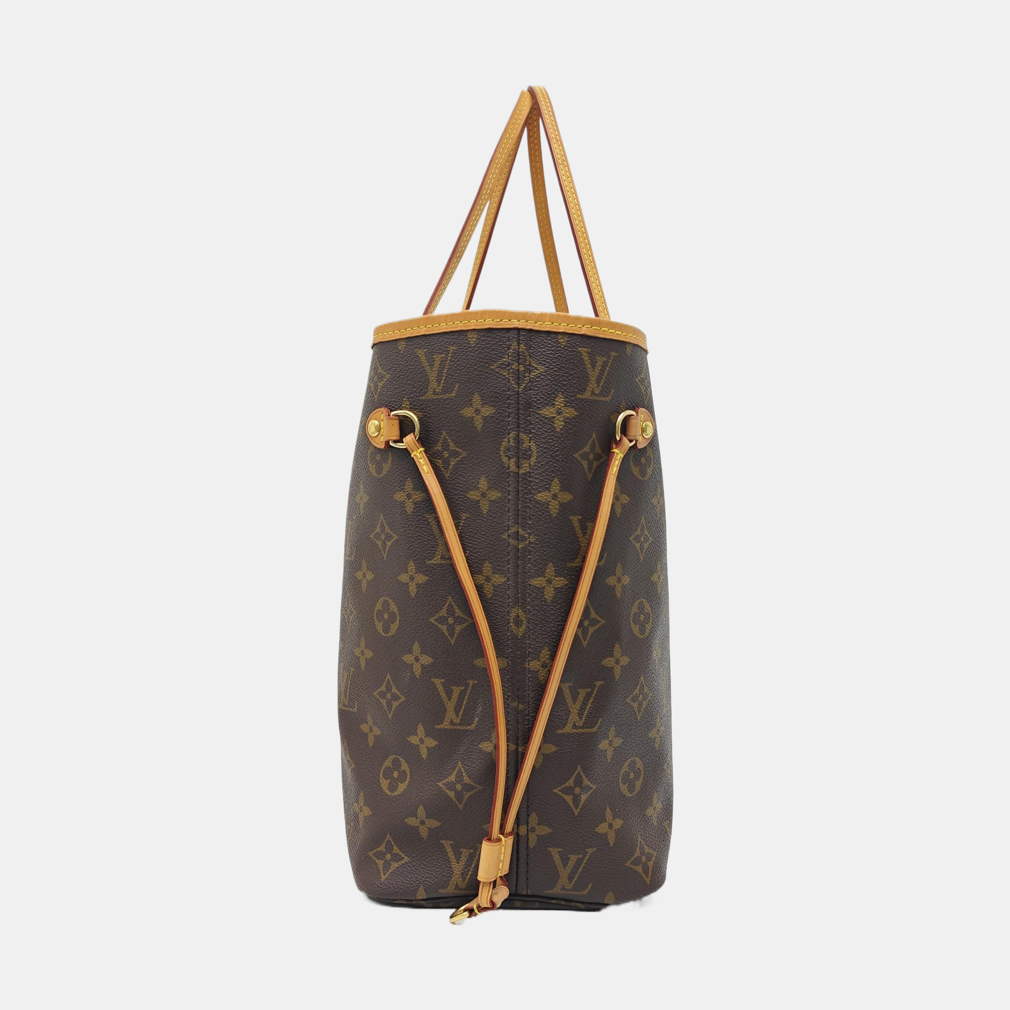 NEVERFULL MM Monogram Coated Canvas Brown