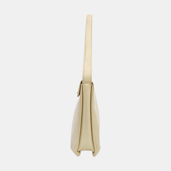 Calfskin Top Handle Bag Beige