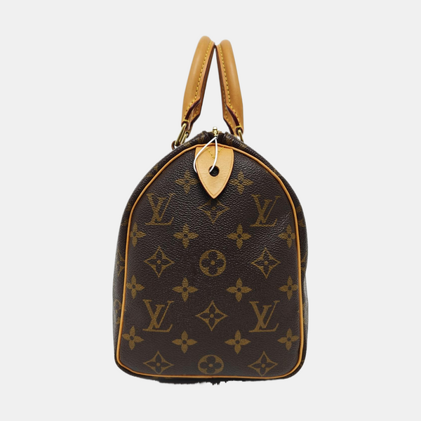 SPEEDY 25 Monogram Coated Canvas Brown