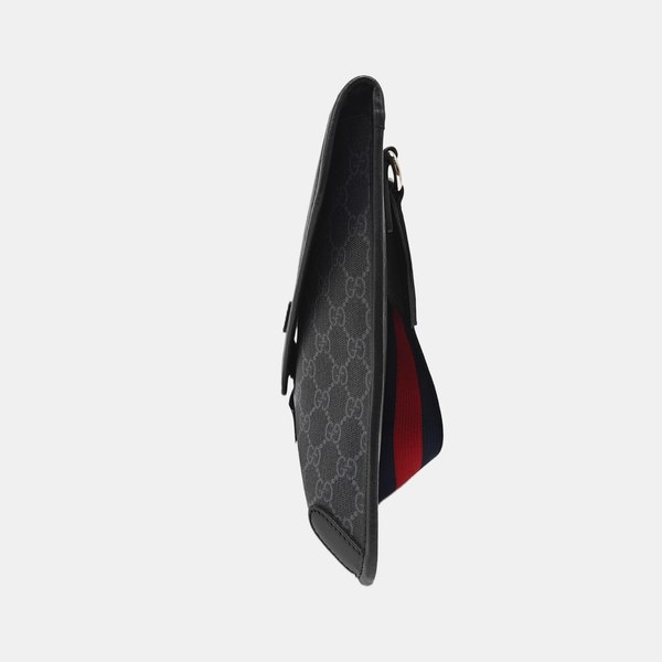Monogram Coated Canvas Shoulder Bag Gray