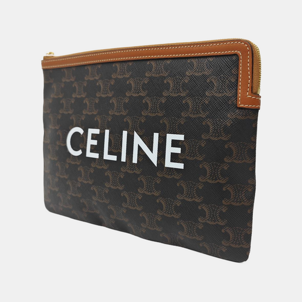 TRIOMPHE Small Coated Canvas Brown