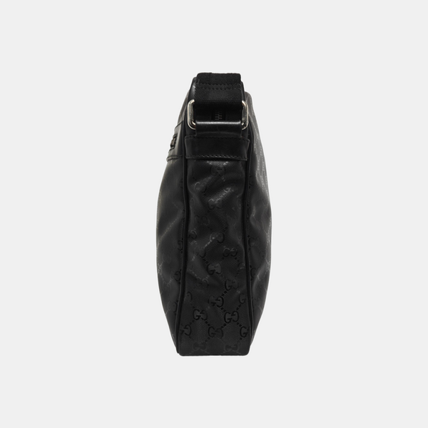 GG Imprime Messenger Monogram Coated Canvas Black
