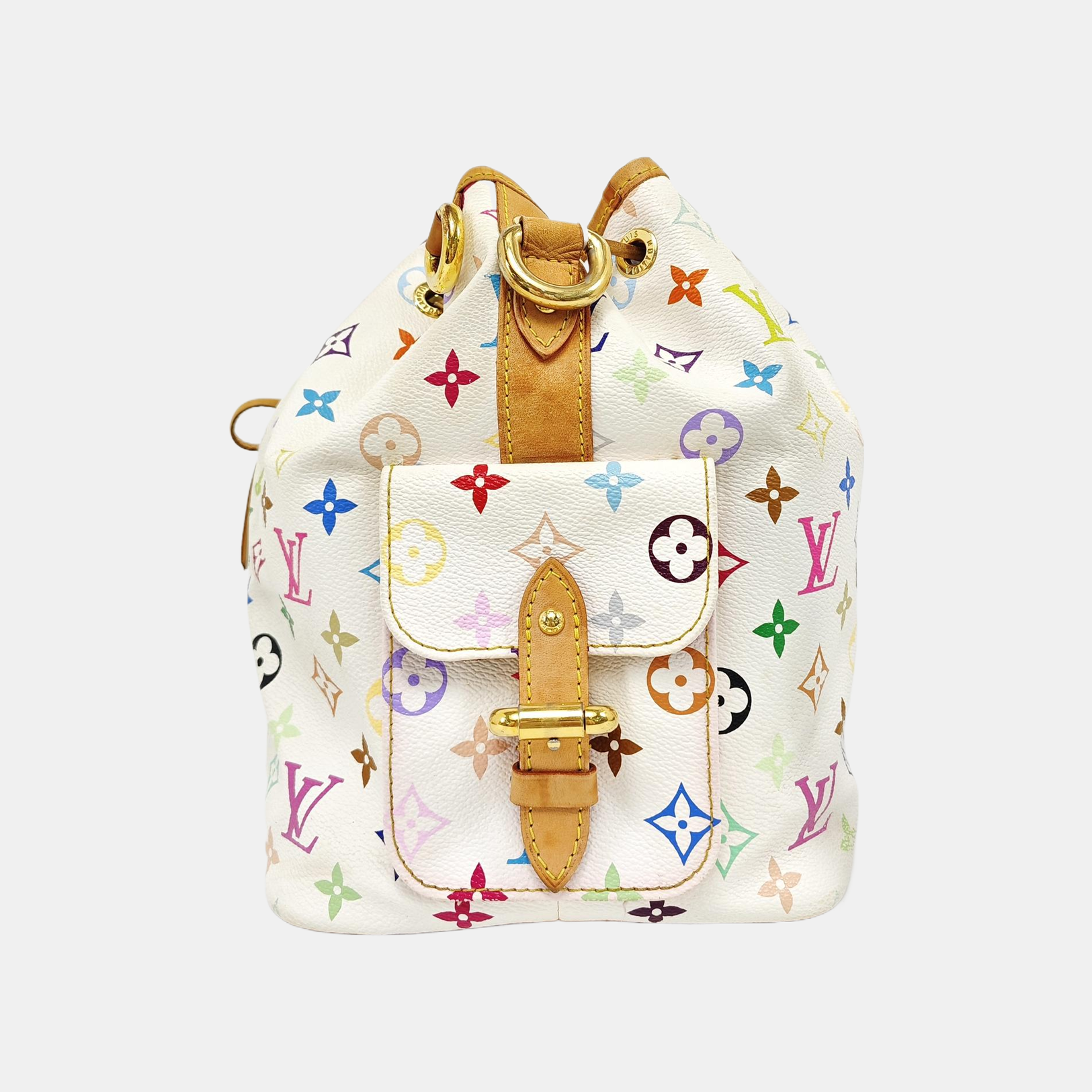 LV × TM NÉONOÉ MM Monogram Coated Canvas White