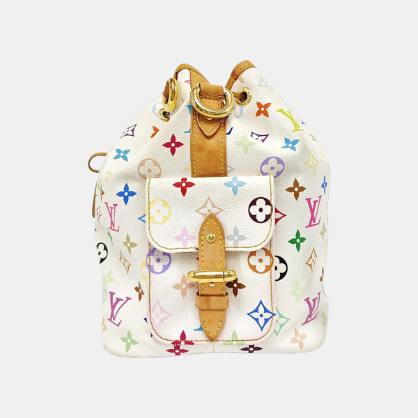 LV × TM NÉONOÉ MM Monogram Coated Canvas White