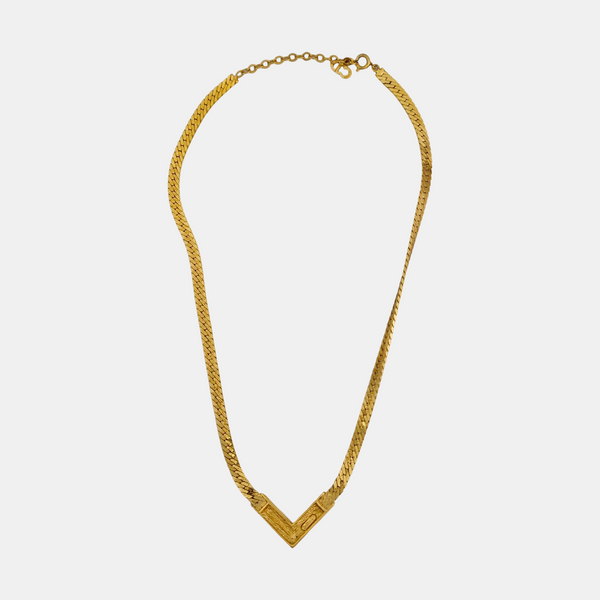 Twist Round Metal Gold Necklace