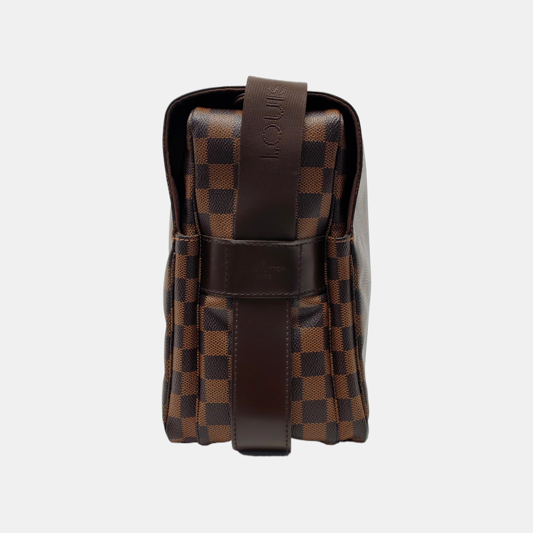 NAVIGLIO Damier Ebene Coated Canvas Brown