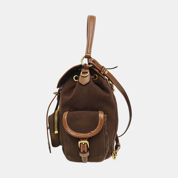 Fabric Backpack Brown