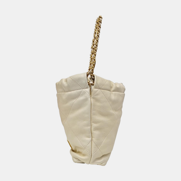 CHANEL 22 Mini Quilted Calfskin Beige
