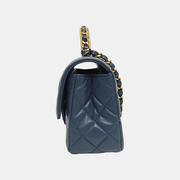 CLASSIC FLAP Mini Quilted Lambskin Blue