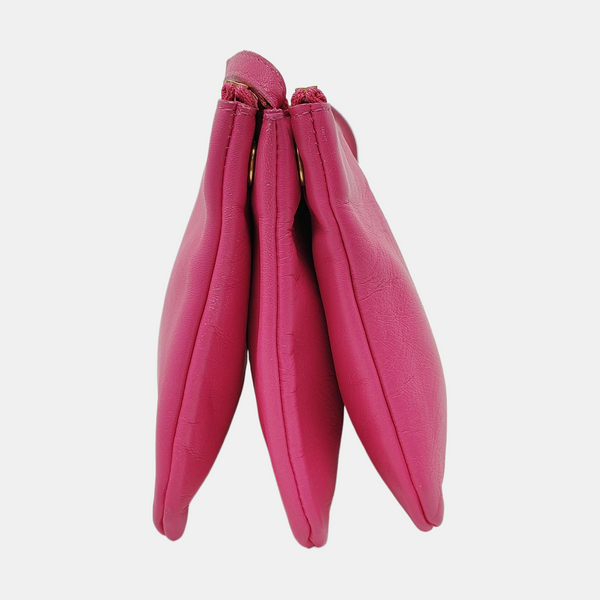 Authenticated pre-owned  TRIO Small Calfskin Pink - Crossbody Bag at Looply