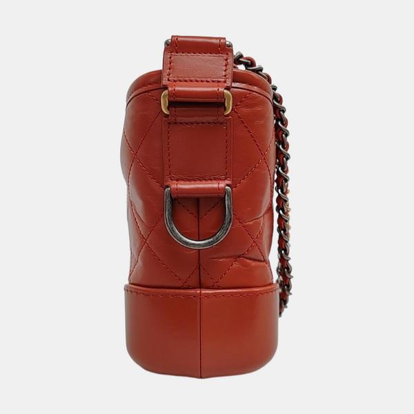 GABRIELLE Small Quilted Calfskin Red