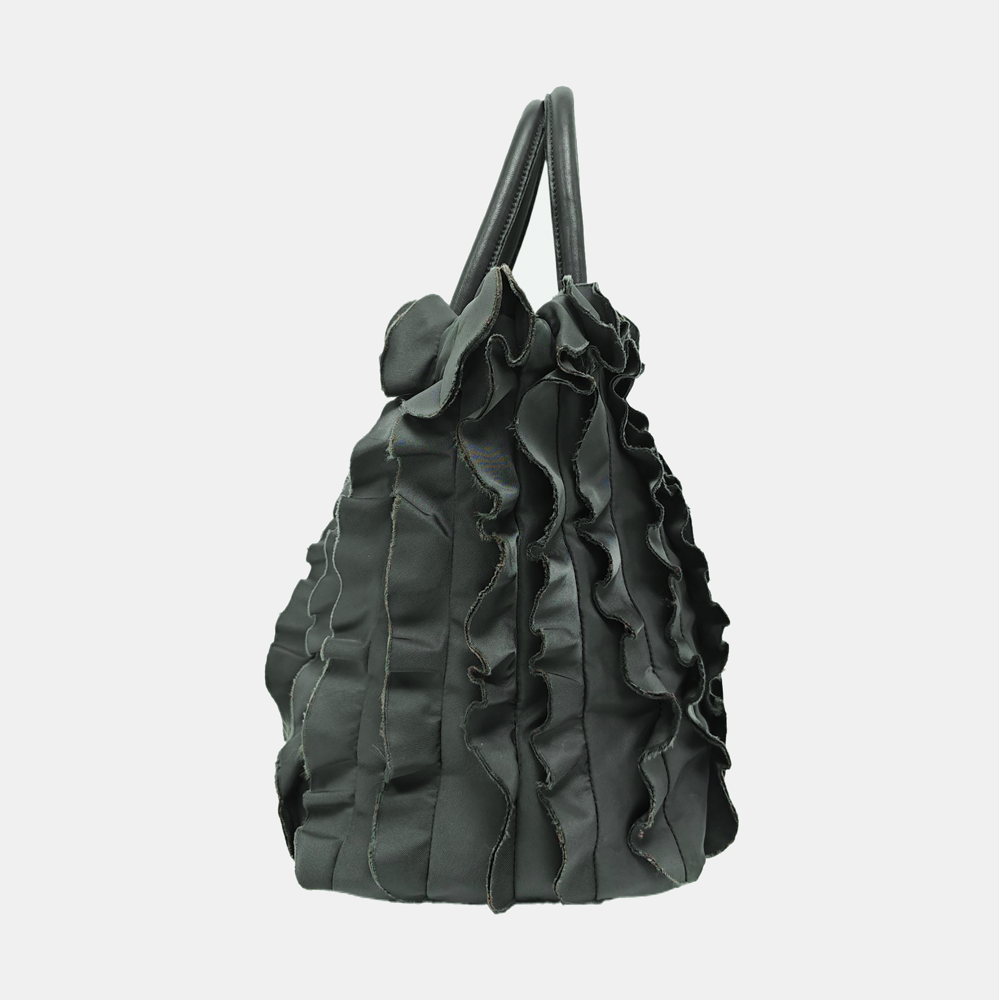 Nylon Top Handle Bag Green