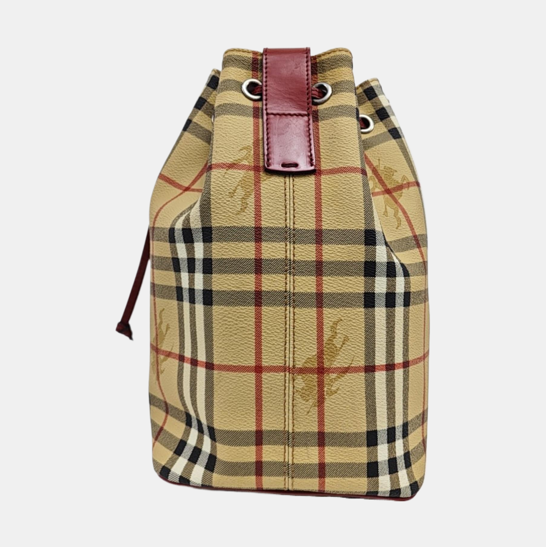 Coated Canvas Bucket Bag Beige