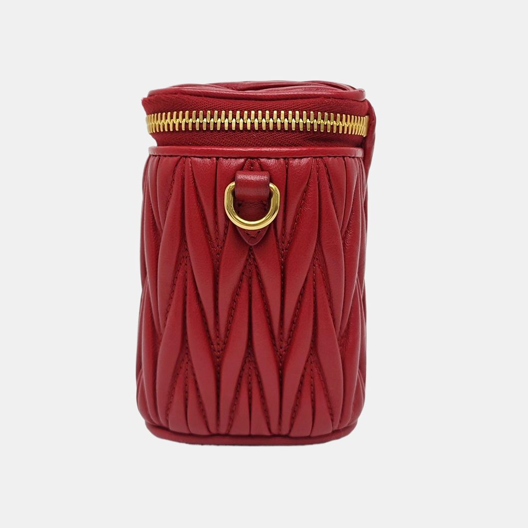 Matelassé Mini Quilted Lambskin Red